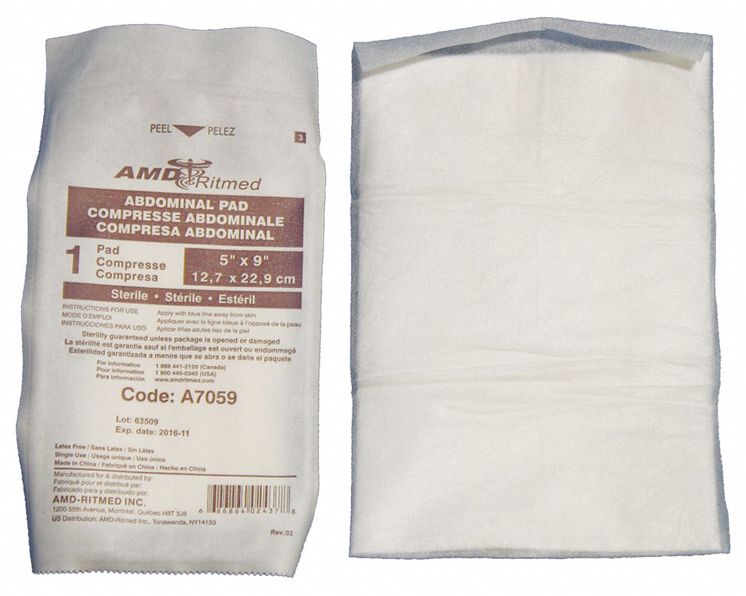 COMBINE PAD STERILE 5IN X9IN