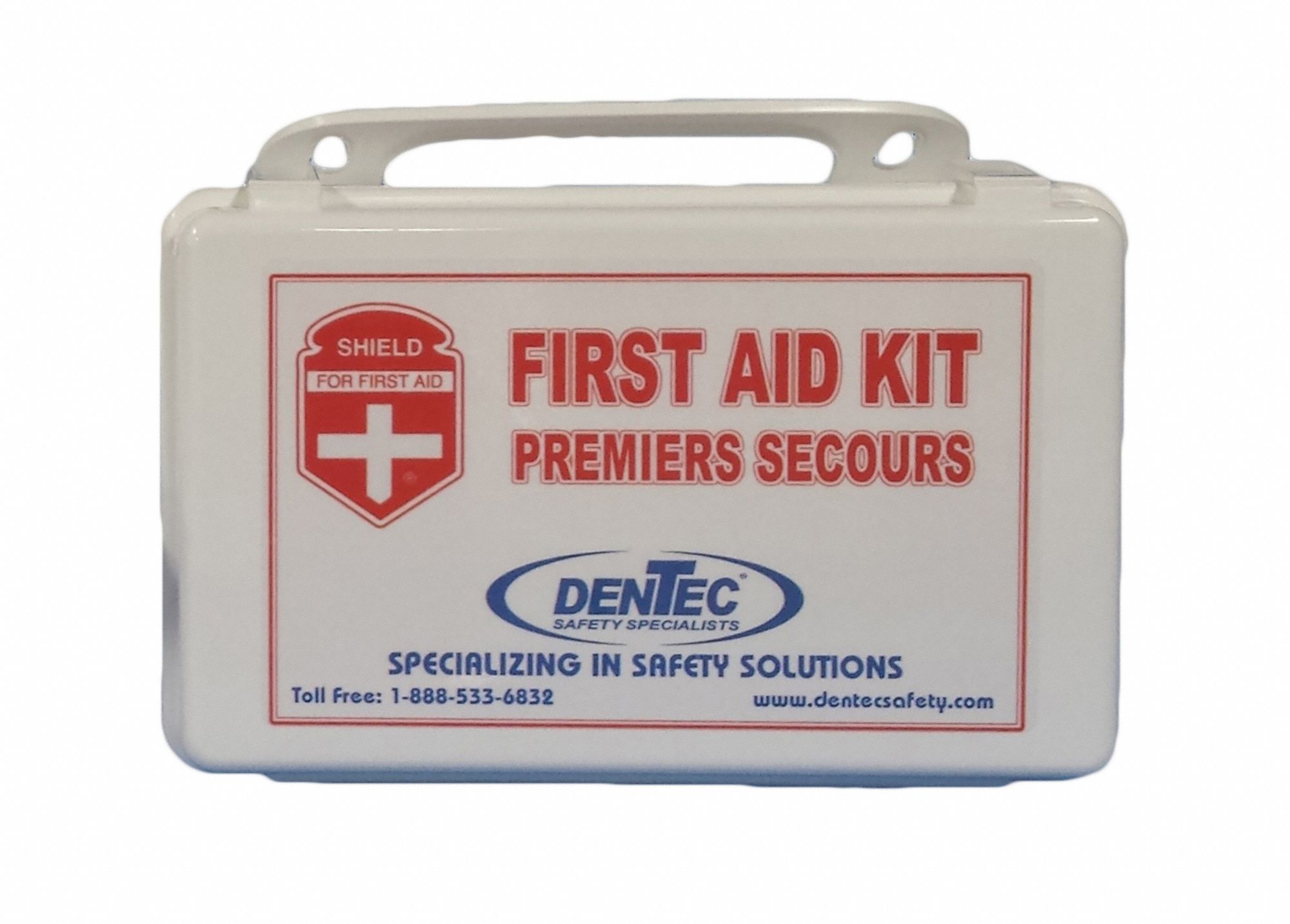 FIRST AID KIT,PLASTIC,WHITE,S