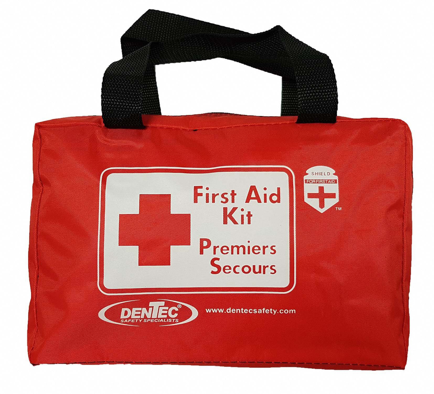 DENTEC FIRST AID KIT,NYLON,RED,S - First Aid Kits and Refills ...