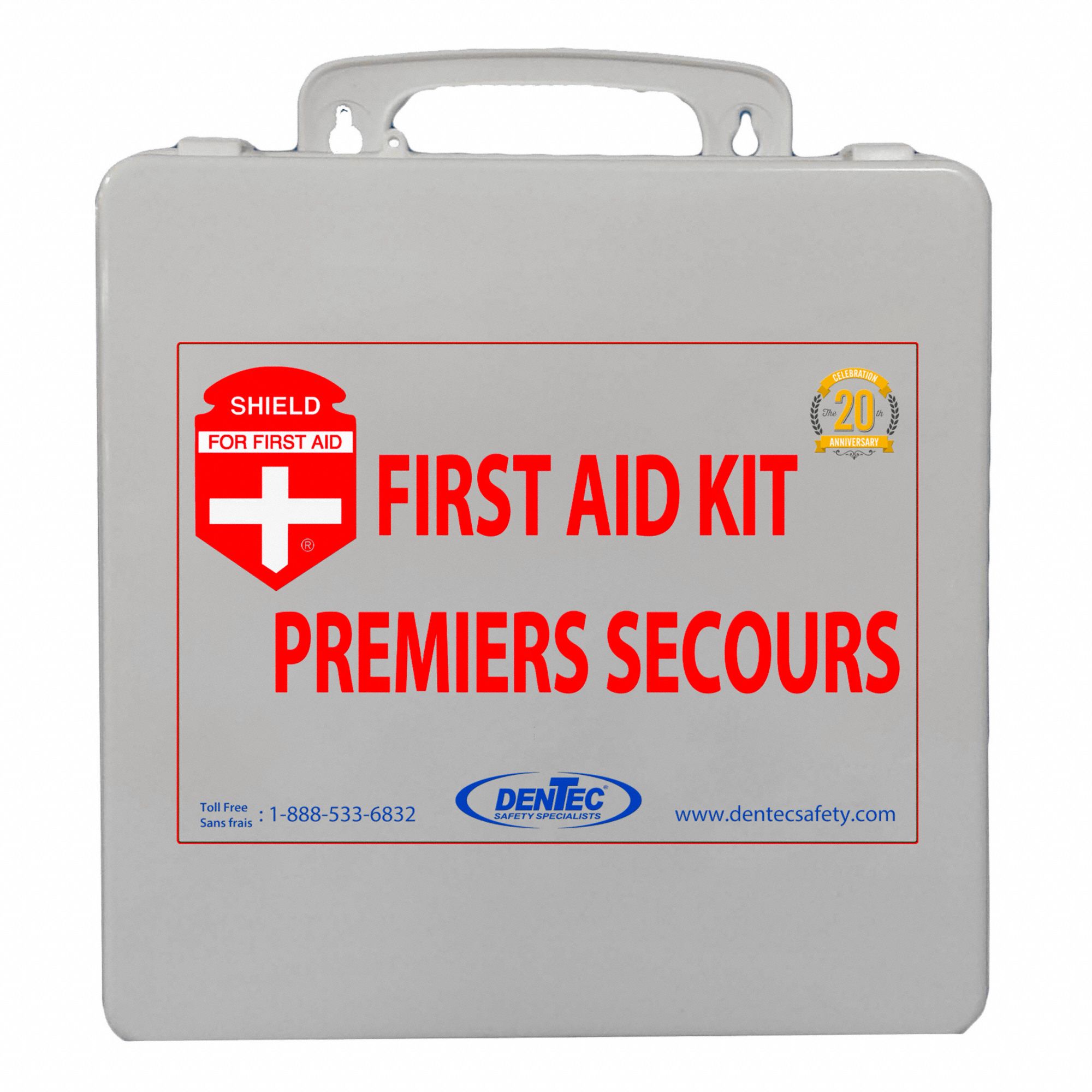 SHIELD FIRST AID KIT,9 1/2IN W,3 IN,10IN H - 5524 - DEN81CSA2400030 ...