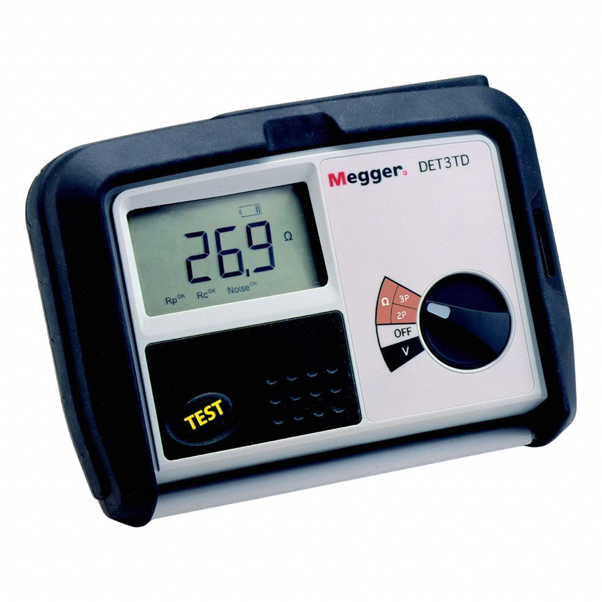 Earth Ground Resistance Tester: 0.01 ohm to 2 kiloohm, CAT IV, IP54, Digital, ±25V/±50V