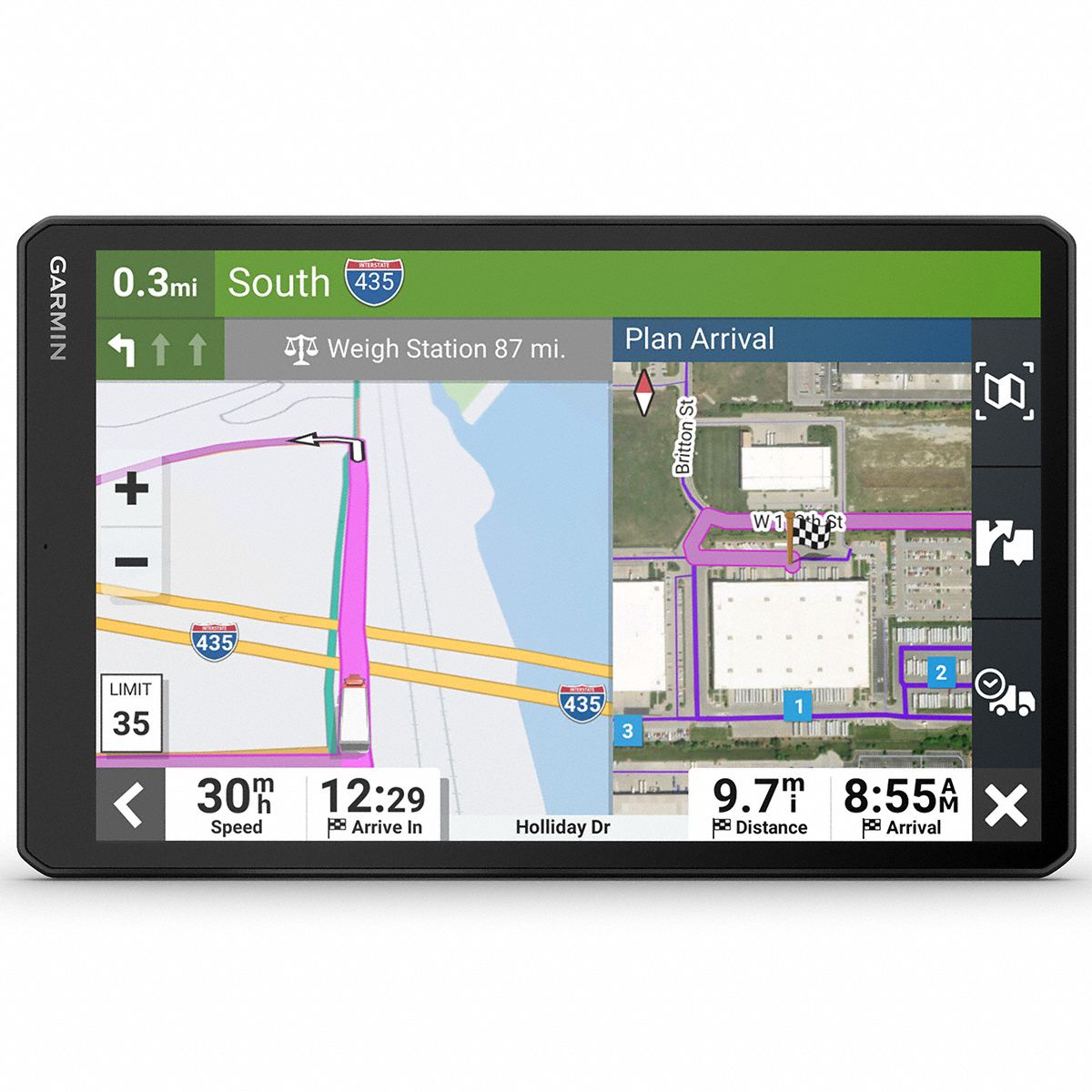 GPS Navigation Unit: Magnetic Mount, TFT, 5 19/64 in Display Ht, 8 1/2 in Display Wd