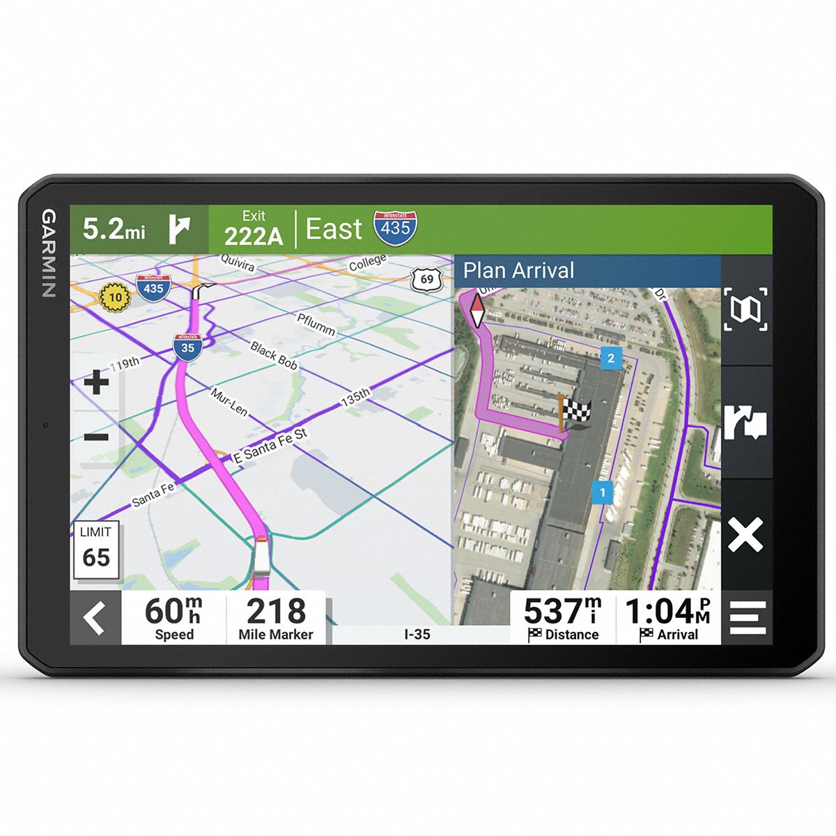 GPS Navigation Unit: Magnetic Mount, TFT, 4 13/64 in Display Ht, 6 51/64 in Display Wd
