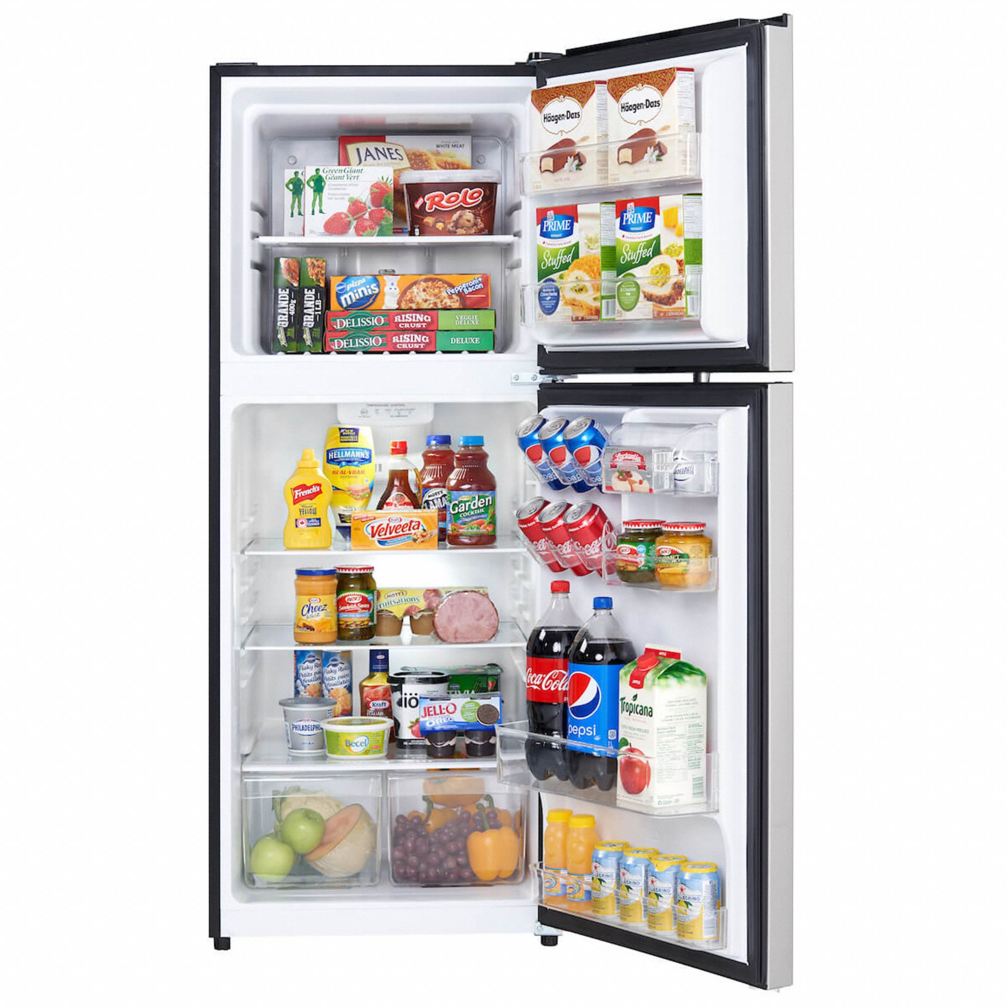 DANBY Top-Freezer Refrigerator: Black, 10.1 cu ft Total Capacity, 8 ...