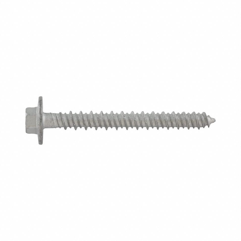 Screw Anchor: 1 3/4 in Overall Lg, 1, 500 PK