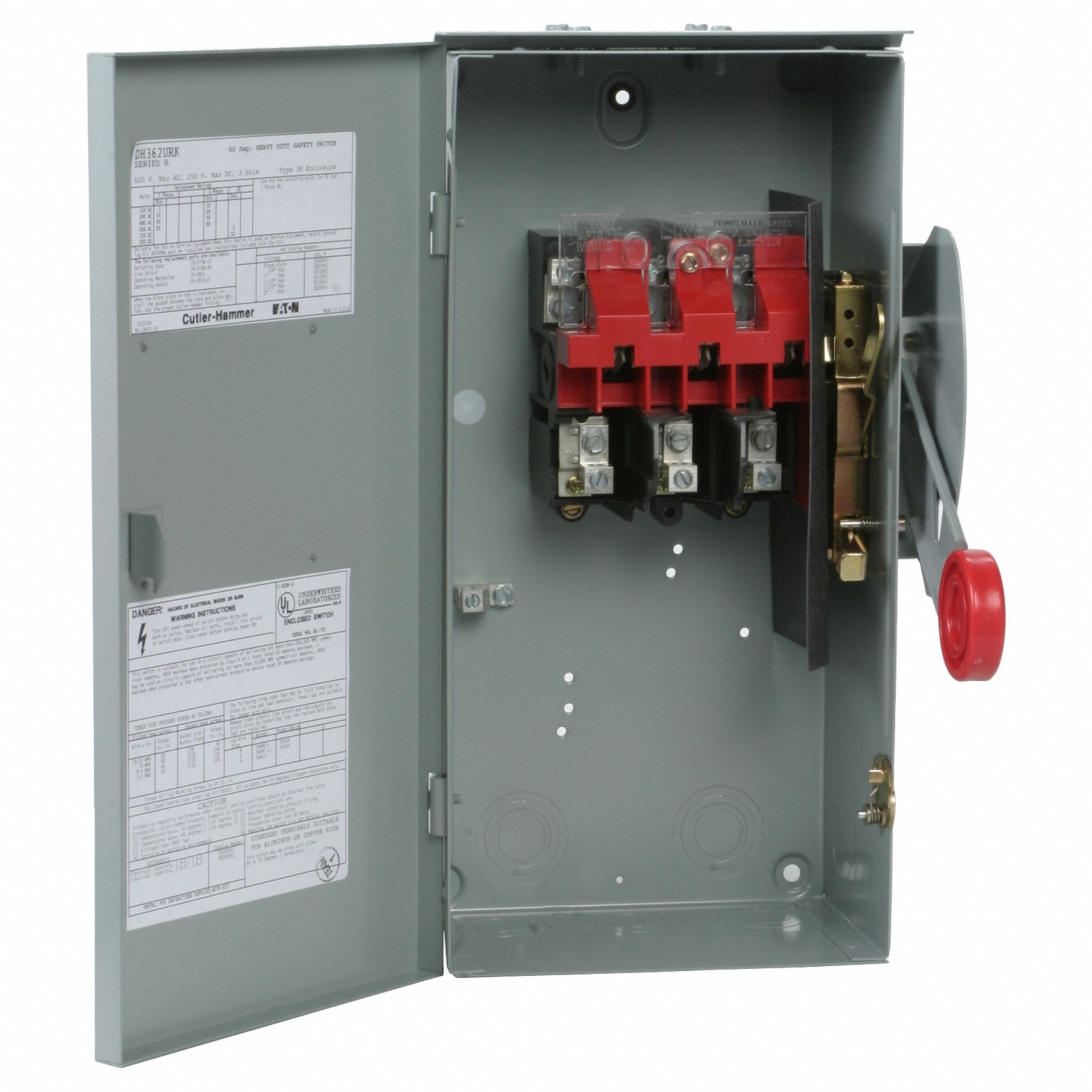 EATON, Non-Fusible, 30 A, Safety Switch - 32UJ61|DH361URK - Grainger