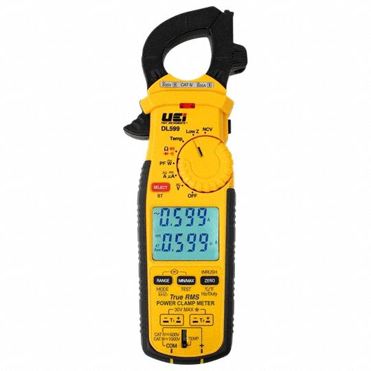 Digital Clamp Meter Test Leads Battery