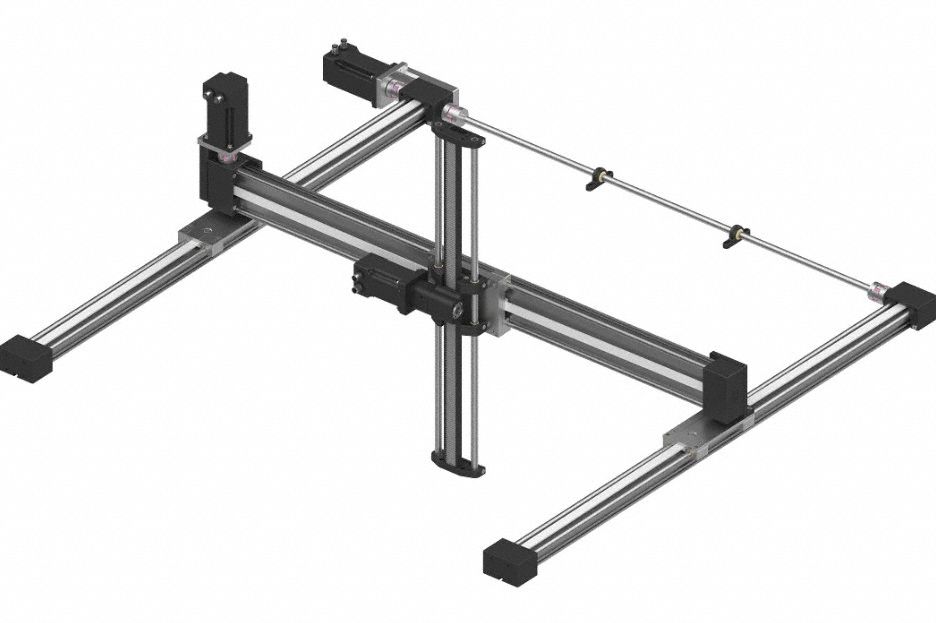 XY Gantry: 3 Axes, 800 mm X-Axis x 800 mm Y-Axis x 500 mm Z-Axis, 5 kg Max Payload, +/- 0.5 mm