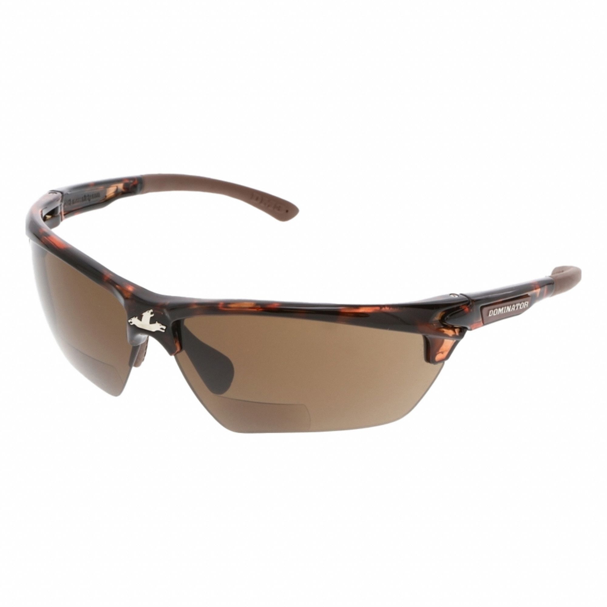 Safety Glasses: Brown Lens Color, MAX6 Anti-Fog, Bottom, +2.0, DM3 Series, 1 PR