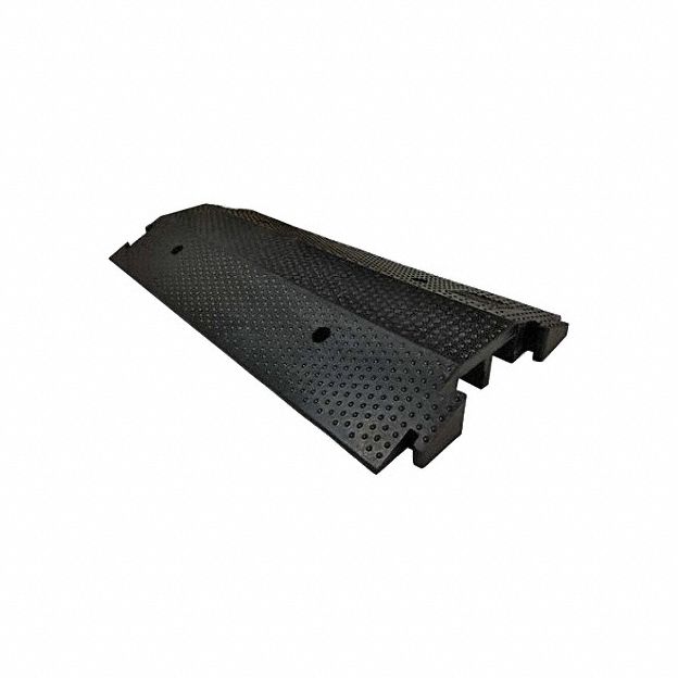Drop-Over Cable Ramp: 2 Channels, 17 in Wd, 3 in Ht, 36 1/2 in Lg
