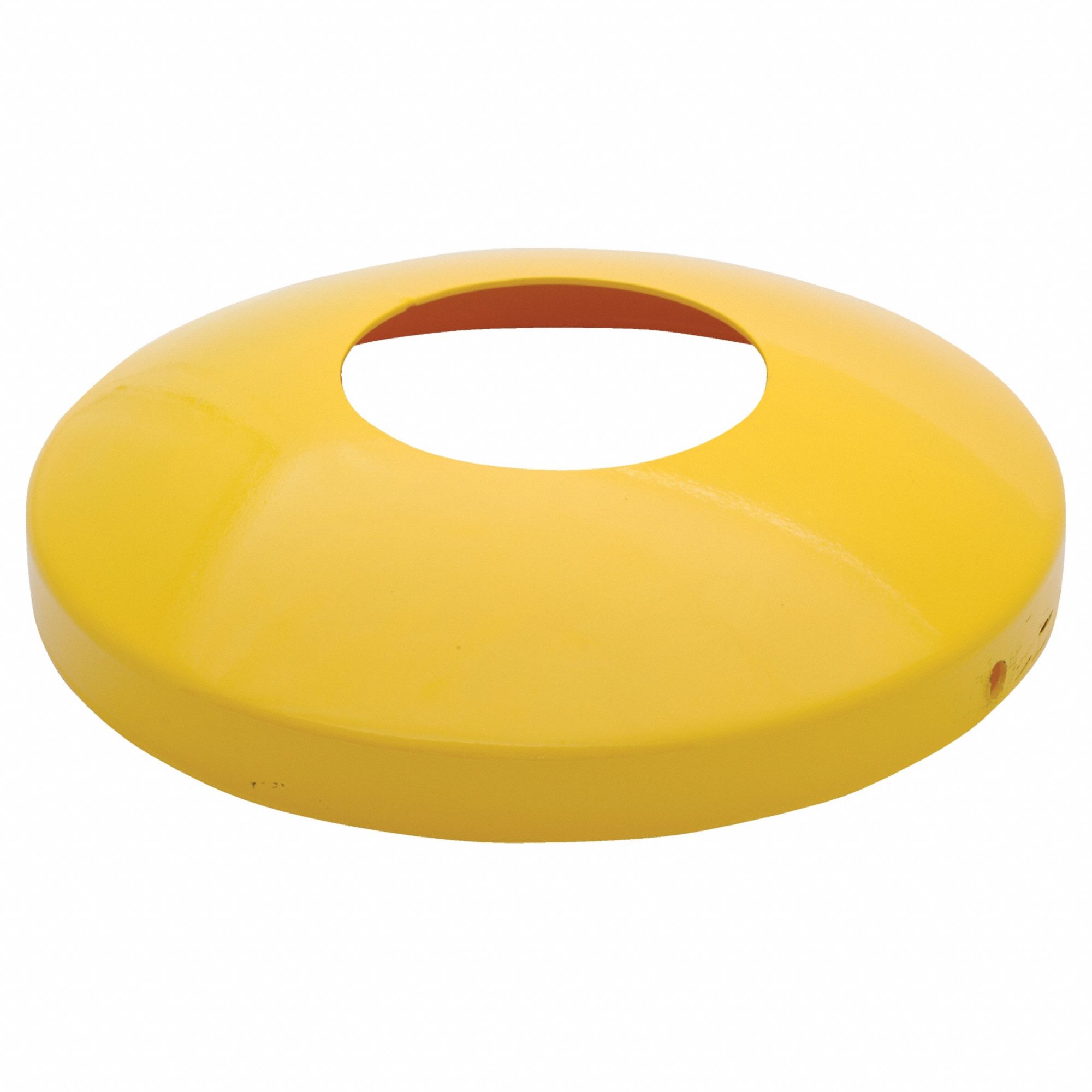 Bollard Dome Cover: 2 3/4 in Overall Ht, 5 1/2 in Overall Lg, 5 1/2 in Overall Wd, Yellow
