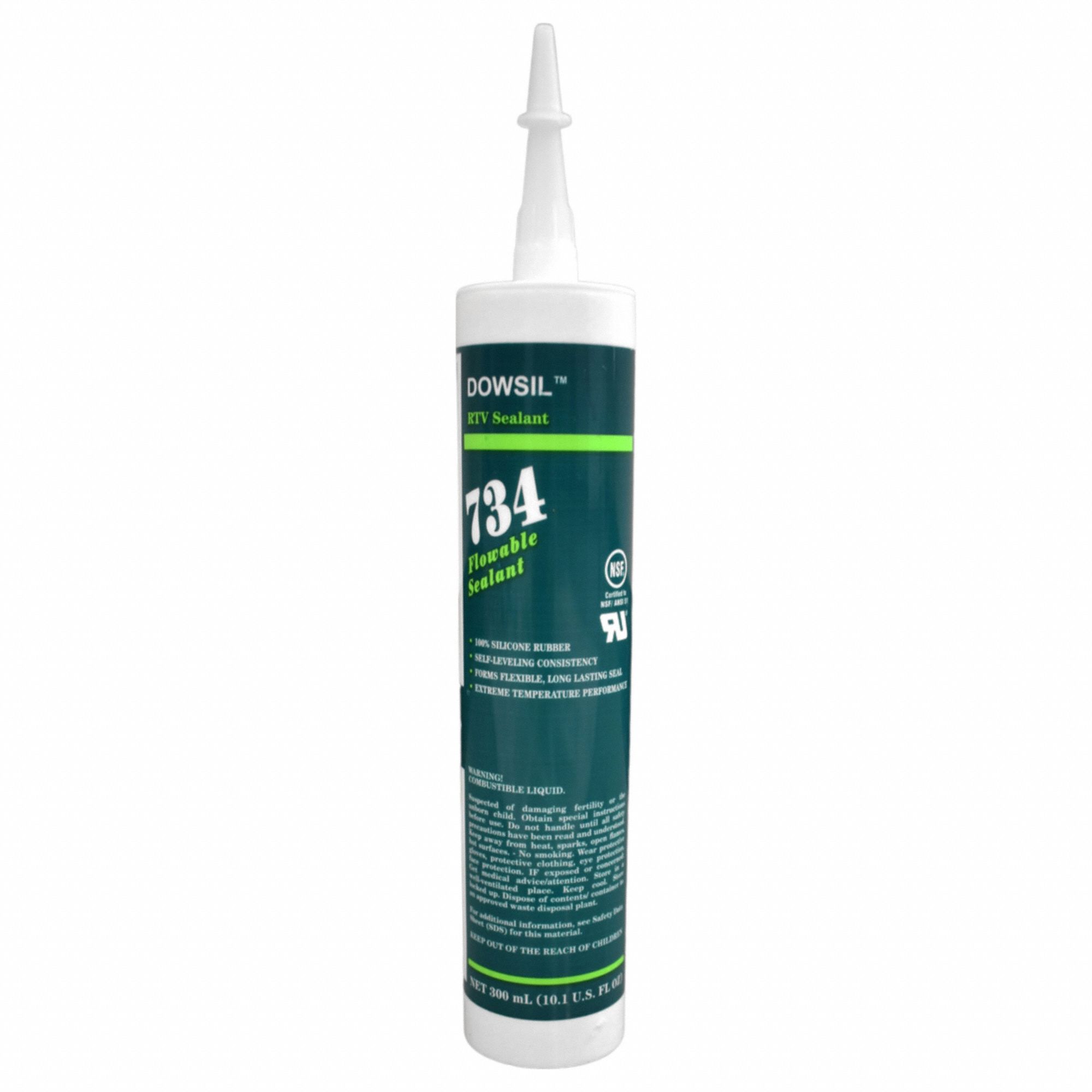 DOW CORNING, 734, White, Silicone Sealant 53DC2199179270 Grainger