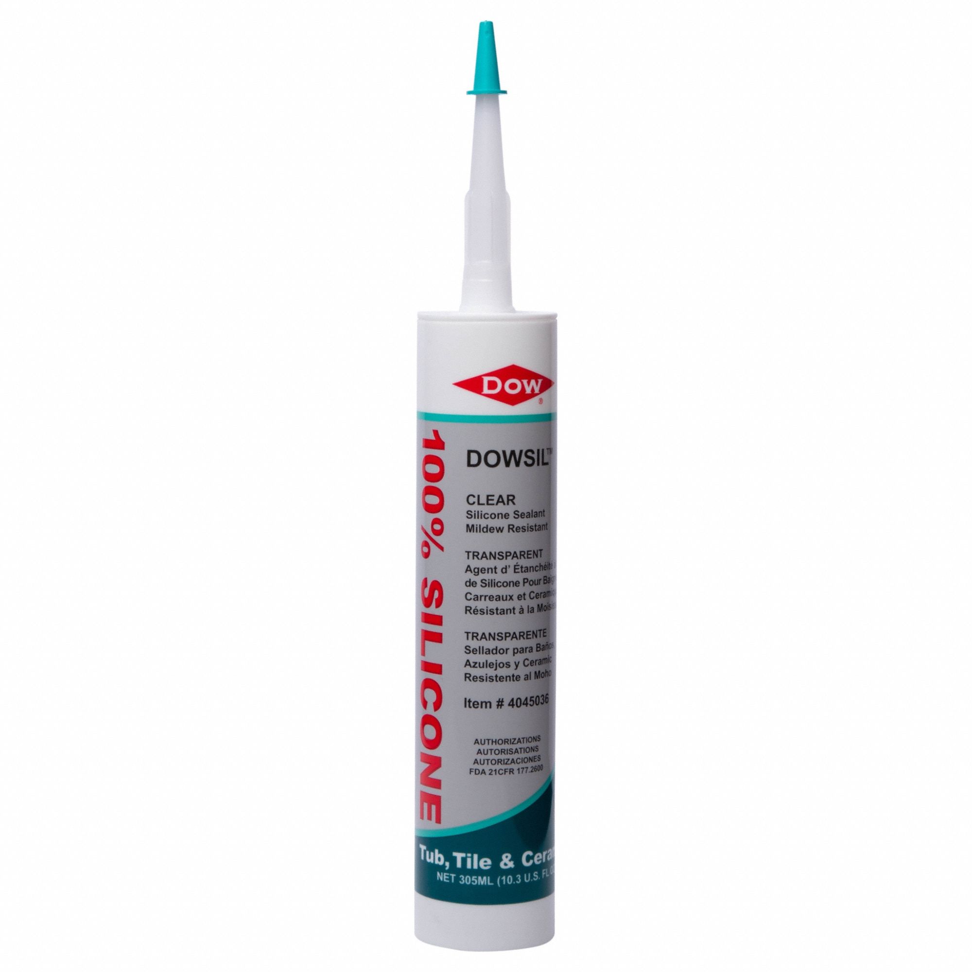 DOW CORNING 4045036 Sealant,Silicone Base,Clear,Cartridge 77472140145