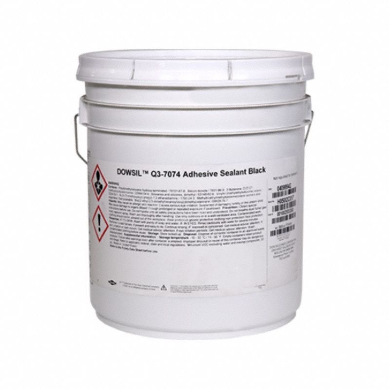 Sealant, Silicone Base, Black, Pail