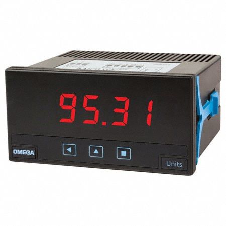 OMEGA Digital Panel Meter: -1,999 Display Span - Min, 9,999 Display Span - Max, 18 V AC – 264 V AC (MPN DP20-A1). Key specifications — attr1042966: DP20-A1; attr1042969: <0.5% FS; attr1042981: Red; attr1042982: LED; attr1042993: 4; attr1042998: Electrical Frequency; attr1043003: Panel Meter; attr1043006: DP20.