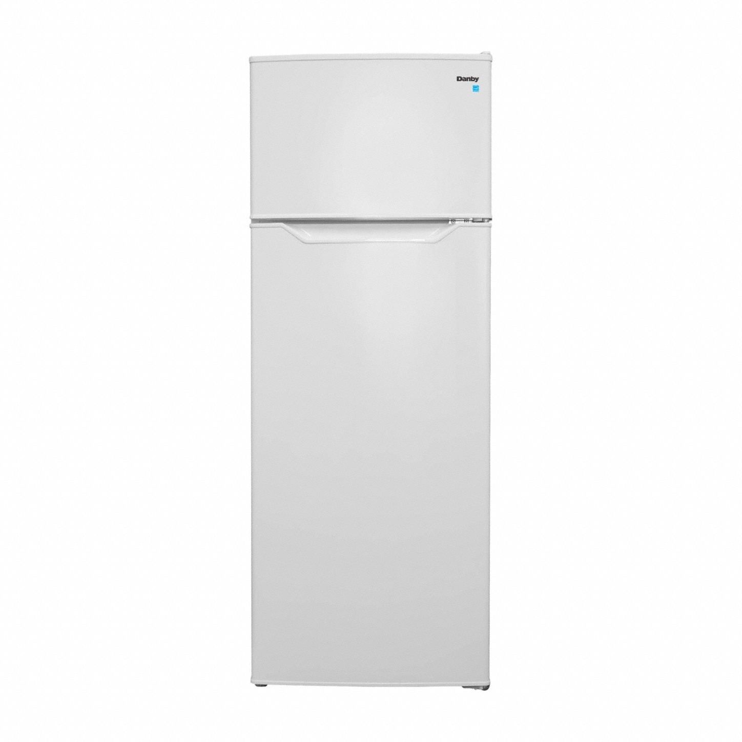 Refrigerator: White, 7.4 cu ft Total Capacity, 4 Shelves, Energy Star Certified