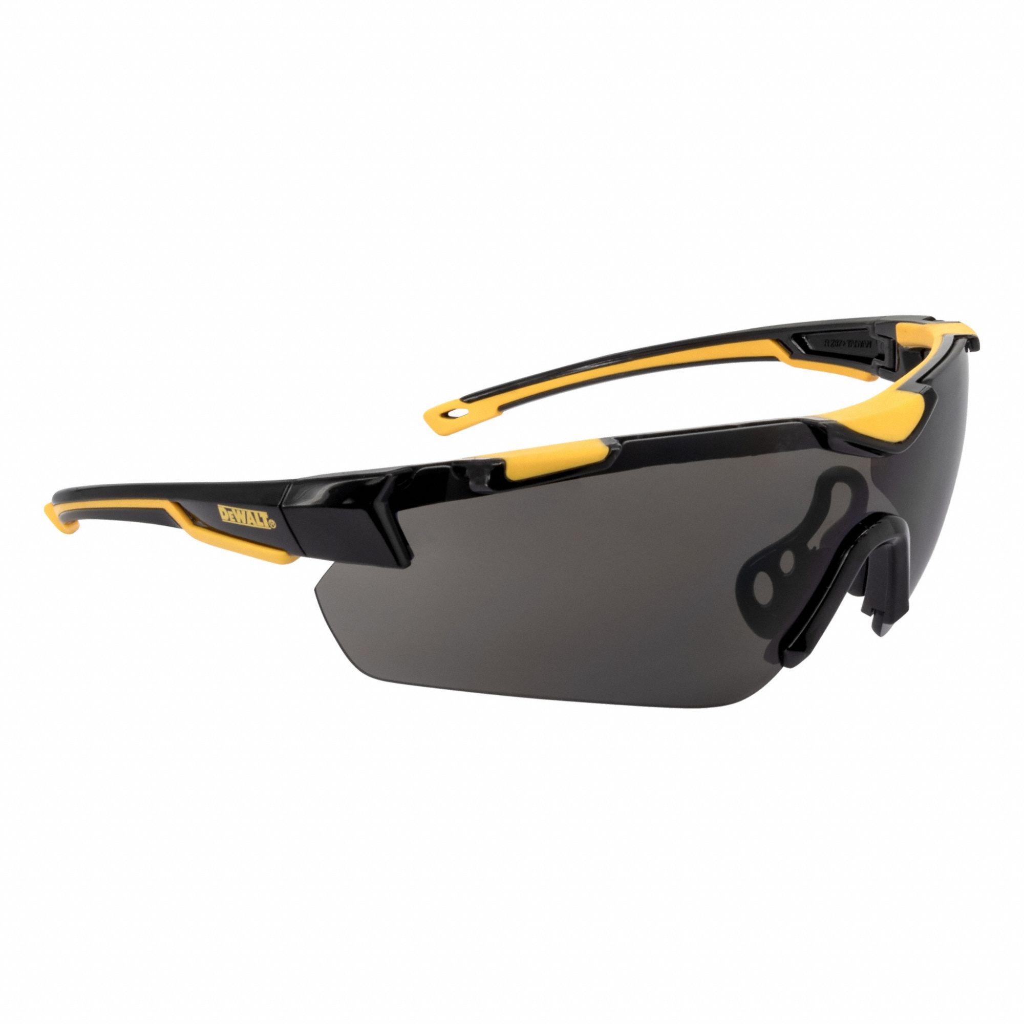 Safety Glasses: Smoke Lens, Half-Frame, Black Frame, Chisel(TM) Series