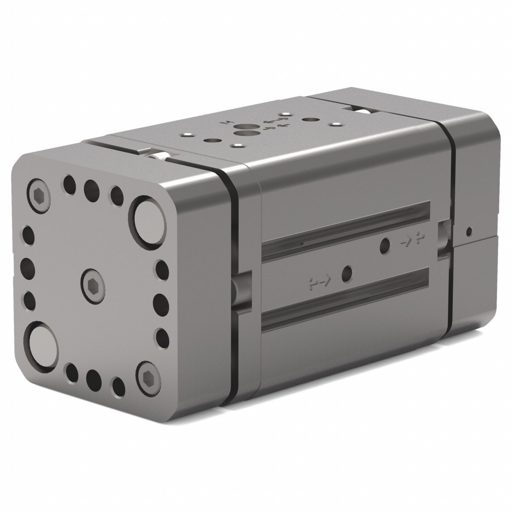 Parallel Gripper: 38.1 mm Stroke Lg, 21.7 psi to 100 psi, 100 psi Max Op Pressure, 63 mm Overall Lg