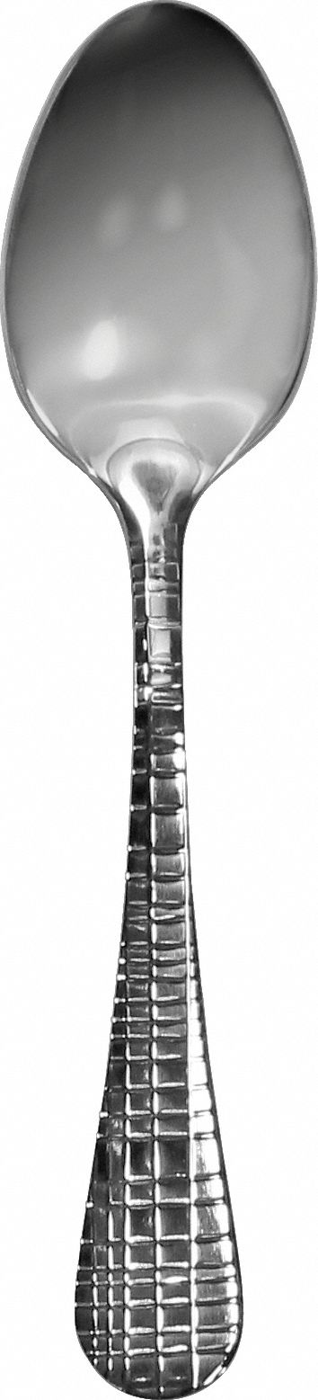 Teaspoon: Dresden, 18/8, Stainless Steel, 6 in Overall Lg, Silver
