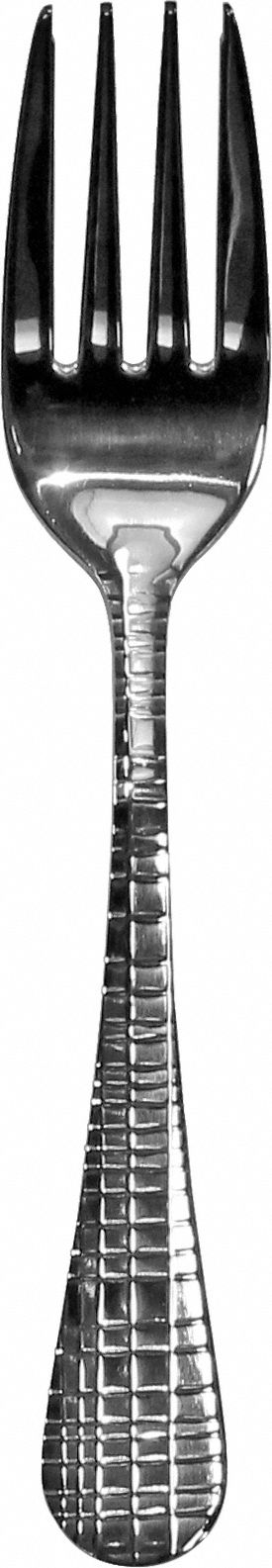 Salad Fork: Dresden, 18/8, Stainless Steel, 6 1/8 in Overall Lg, Silver