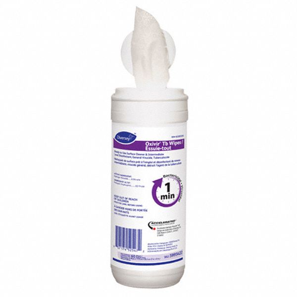 DISINFECTANT WIPES 60 CT - 7 X 8