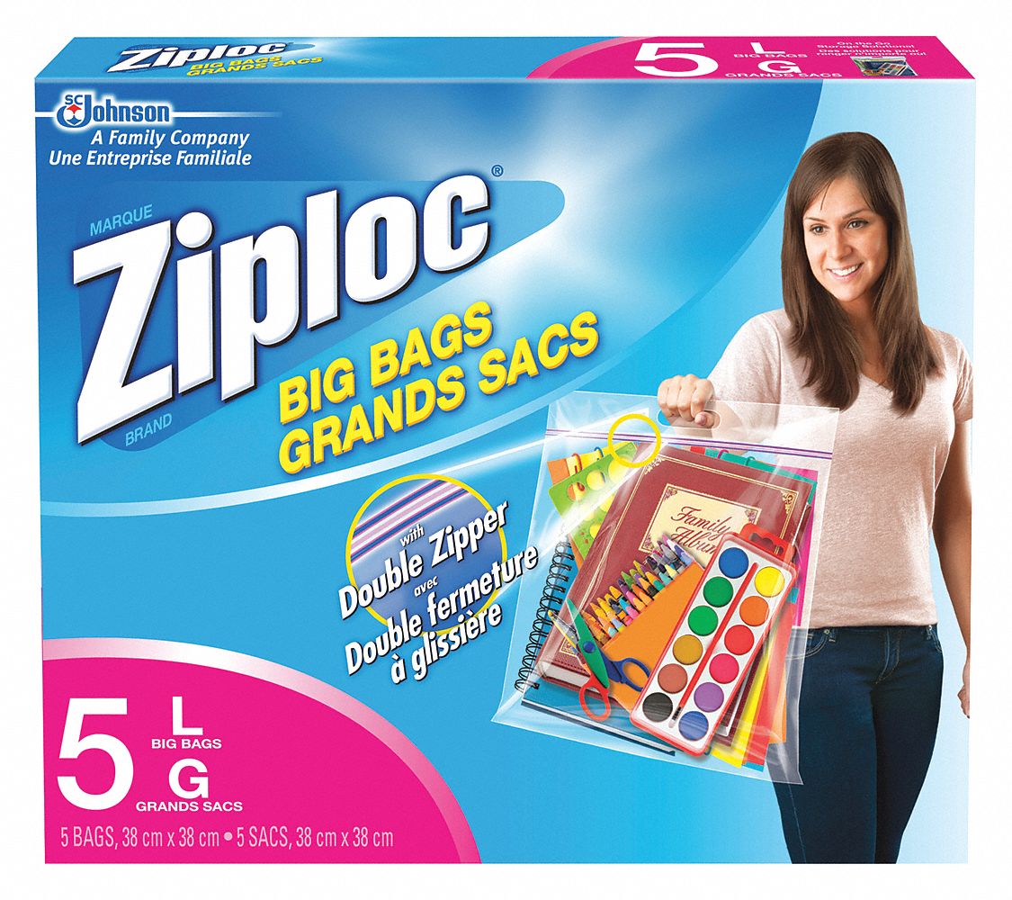ZIPLOC ZIPLOC BIG BAGS 8 x 5CT - Reclosable Poly Bags - DRCCB702932 ...
