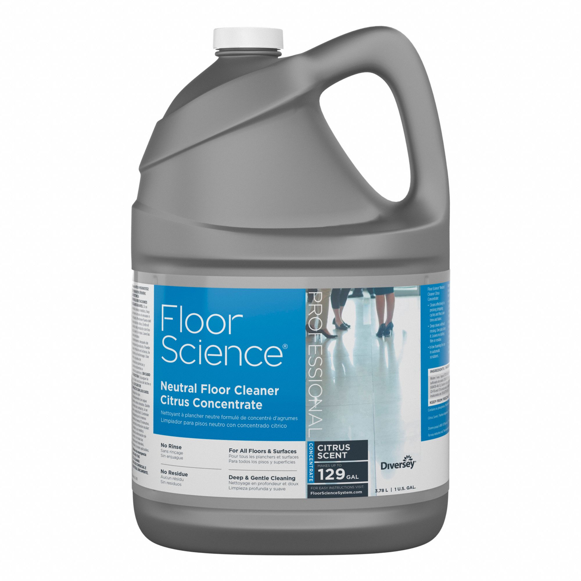 FLOOR CLEANER,CITRUS,3.78 L,CASE 4