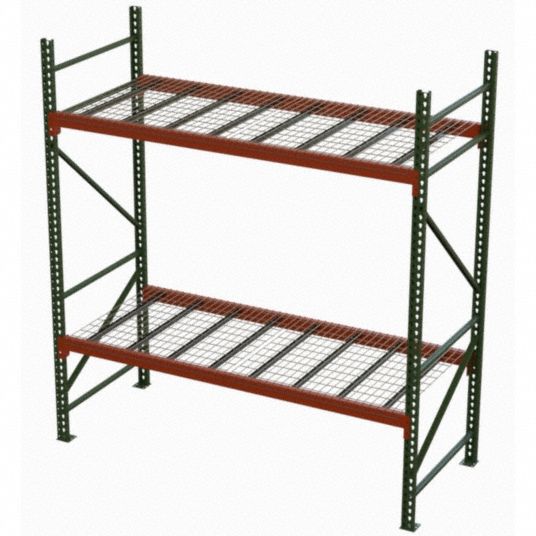 HUSKY RACK & WIRE, 126 in x 42 in x 10 ft, 16 ga Beams, Pallet Rack ...