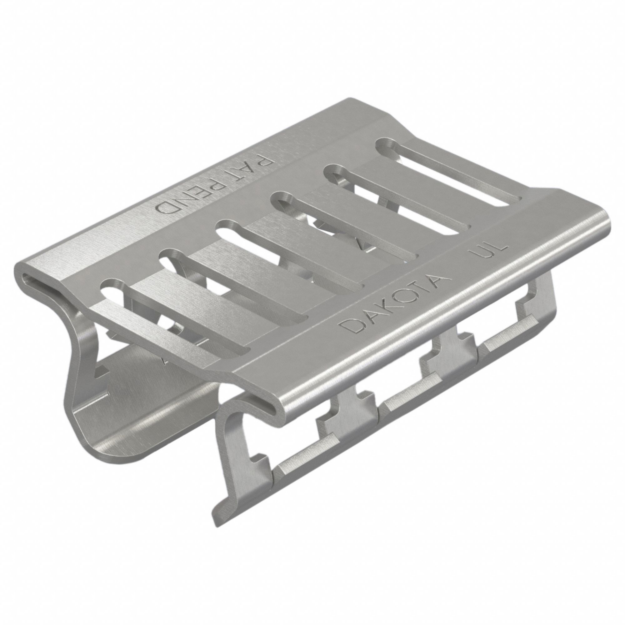 Slotted Receiver: 7/8 in x 13/16 in For Strut Channel Size, Spring Steel, Smart-Receiver