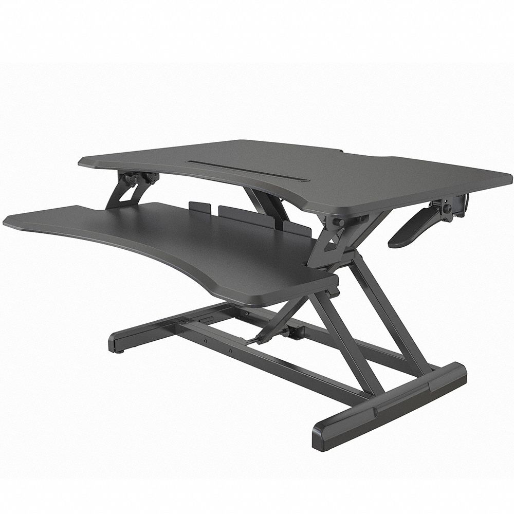 Sit Stand: Aluminum, Black, 29 lb Wt Capacity