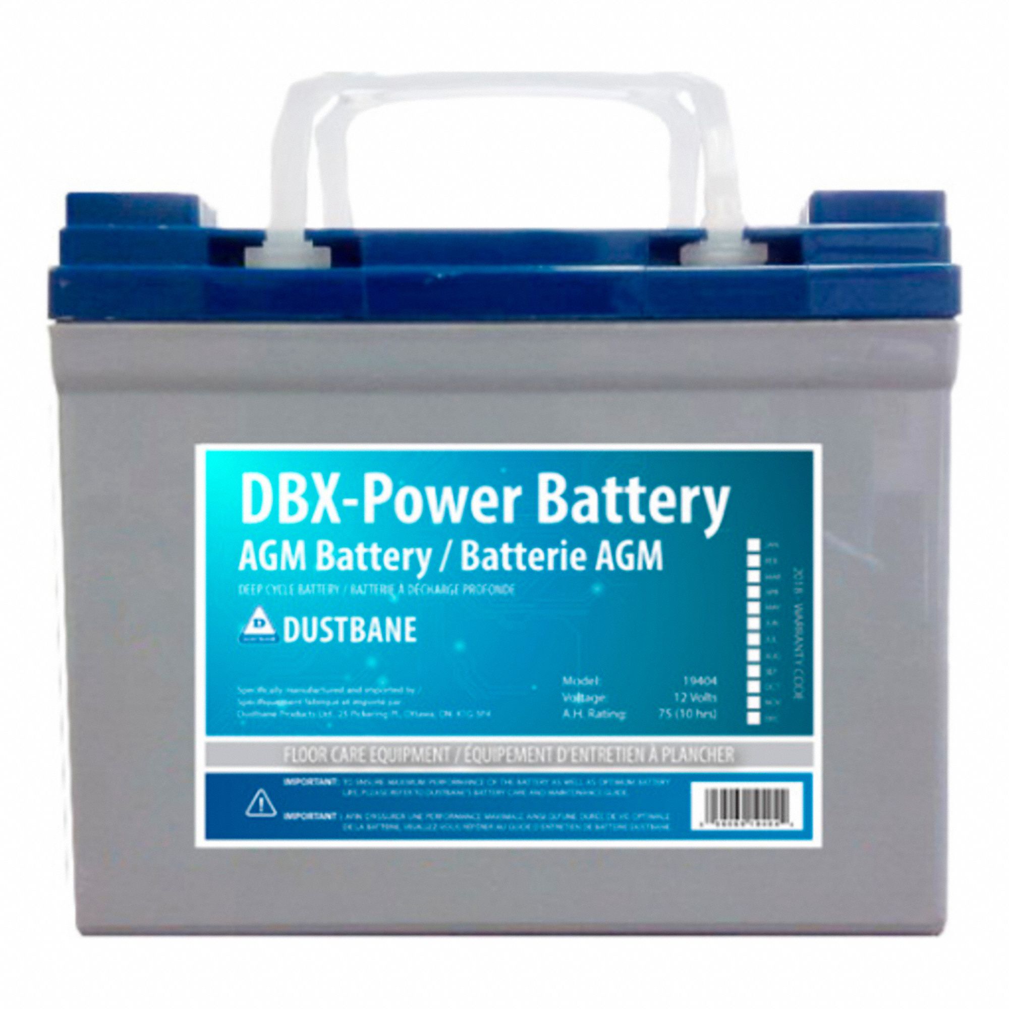 DUSTBANE HURRICANE MINI SERIES AGM BATTERY, GREEN, FOR USE ON/WITH