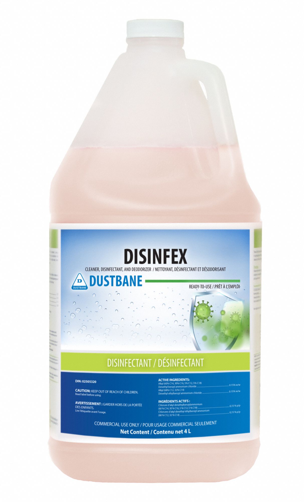 DISINFECTANT/SANITIZER,CITRUS,QUAT,4L.