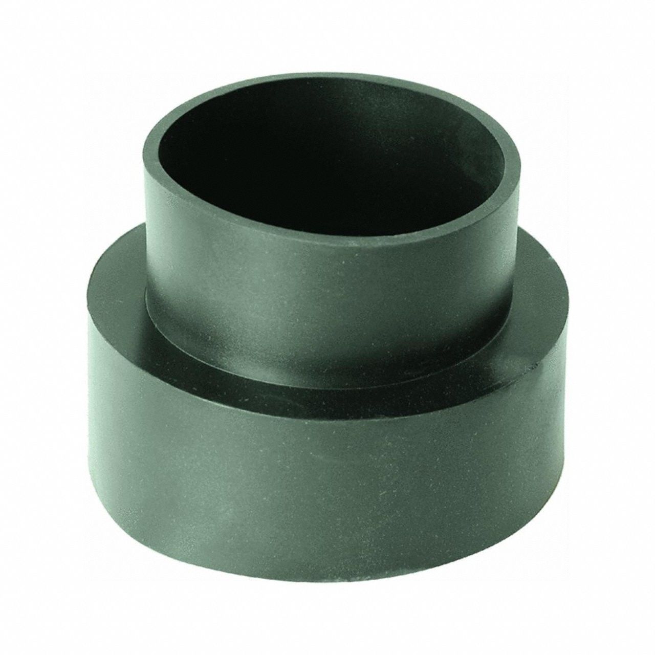 Downspout Connector: Straight, 3 in Lg, PVC, 3 in Side 1 Nominal Pipe Size, Black