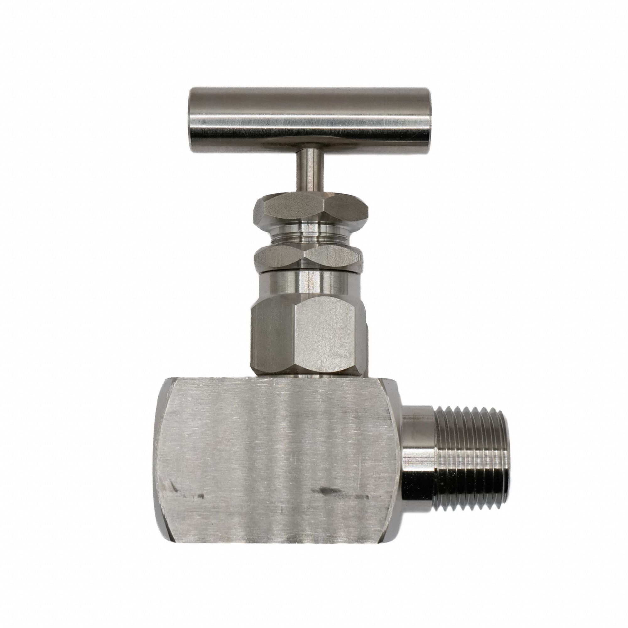 One-Way Valve: Stainless Steel, 1/2" MNPT, 1/2" FNPT, 6, 000 psi Pressure, PTFE