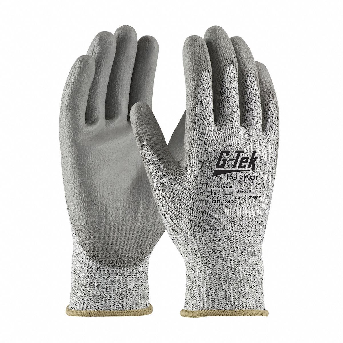 Forcefield Cut Resistant Glove, Aramid Fibre Palm Coated With Blue Crinkle Latex