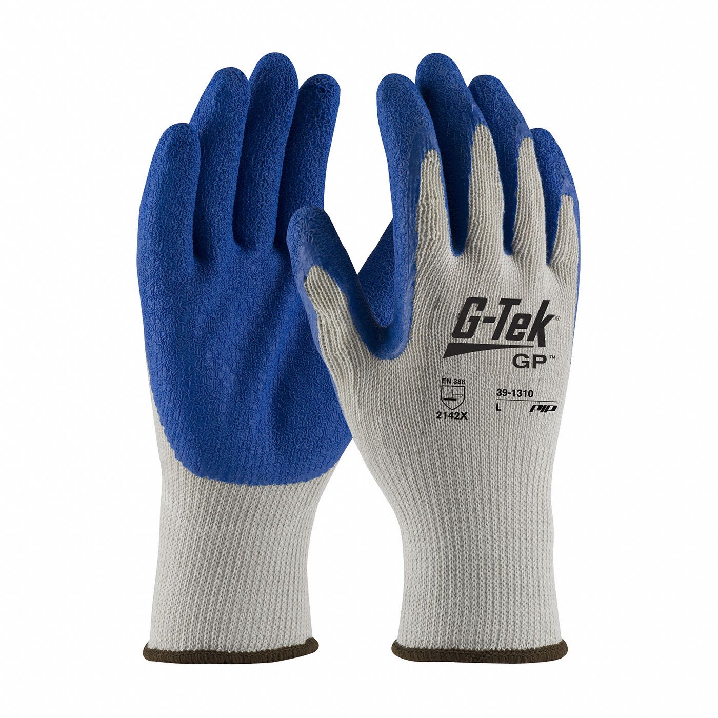 KNIT GLOVES, SEAMLESS, FULL FINGER, 10-GAUGE, SZ XL/10, GREY, COTTON/POLYESTER, PR