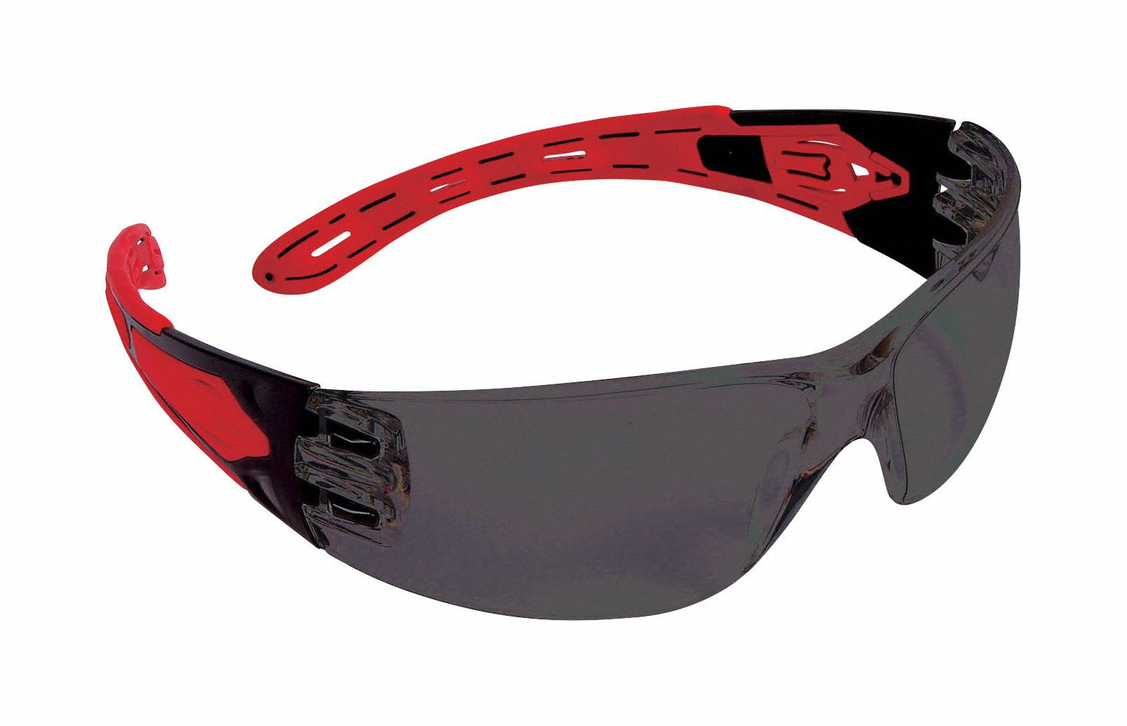 LUNETTES SEC ENV, CSA/ANSI, ANTI-BUÉE, PROTECTION UV, VERRES FUMÉS A/ UNE MONTURE NOIRE/ROUGE, PC