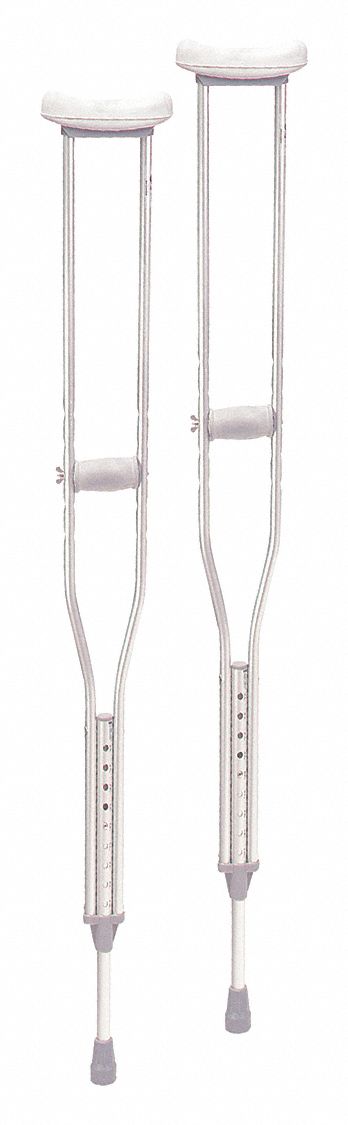 CRUTCHES,ADULT,SILVER,45