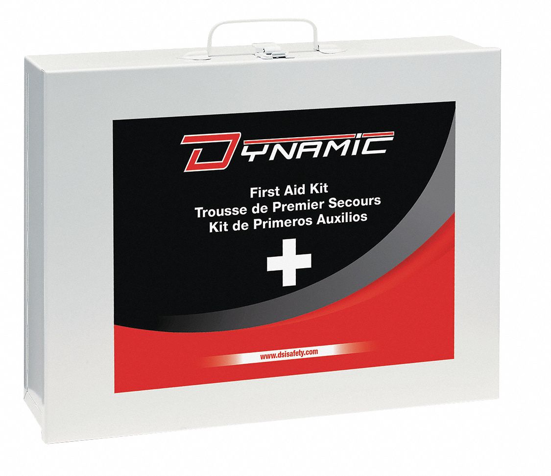 FIRST AID KIT,METAL,WHITE,M