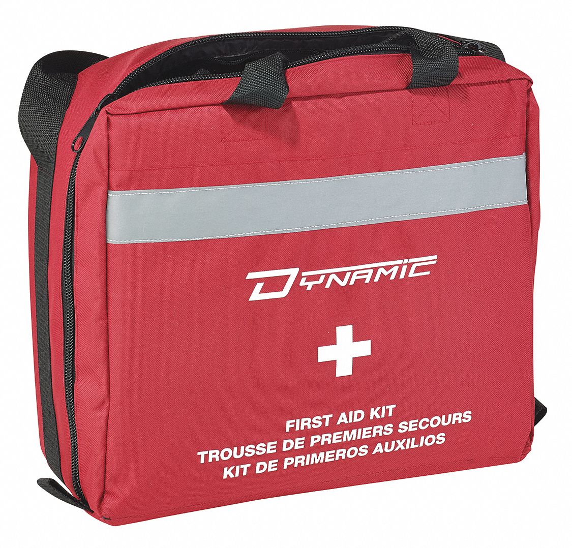 CSA #3 FIRST AID KIT, GENERAL PURPOSE, 30-PIECE, RED, LARGE, 14 X 2.5 X 9.5 IN, NYLON