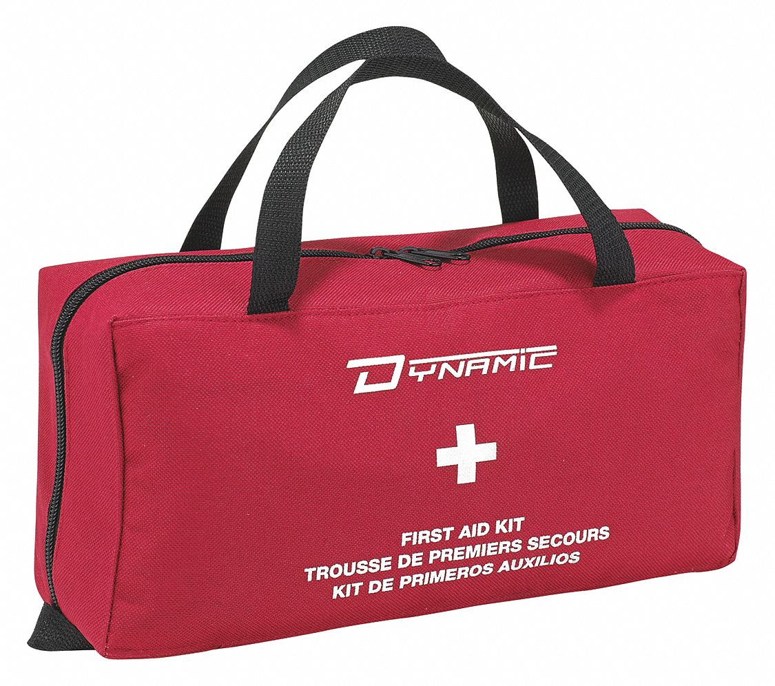 CSA #2 FIRST AID KIT, GENERAL PURPOSE, 21-PIECE, RED, MEDIUM, 14 X 2.5 X 10 IN, NYLON