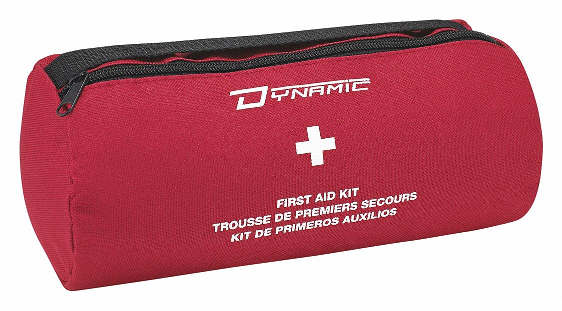 CSA #2 FIRST AID KIT, GENERAL PURPOSE, 21-PIECE, RED, SMALL, 15.5 X 5 X 10.5 IN, NYLON