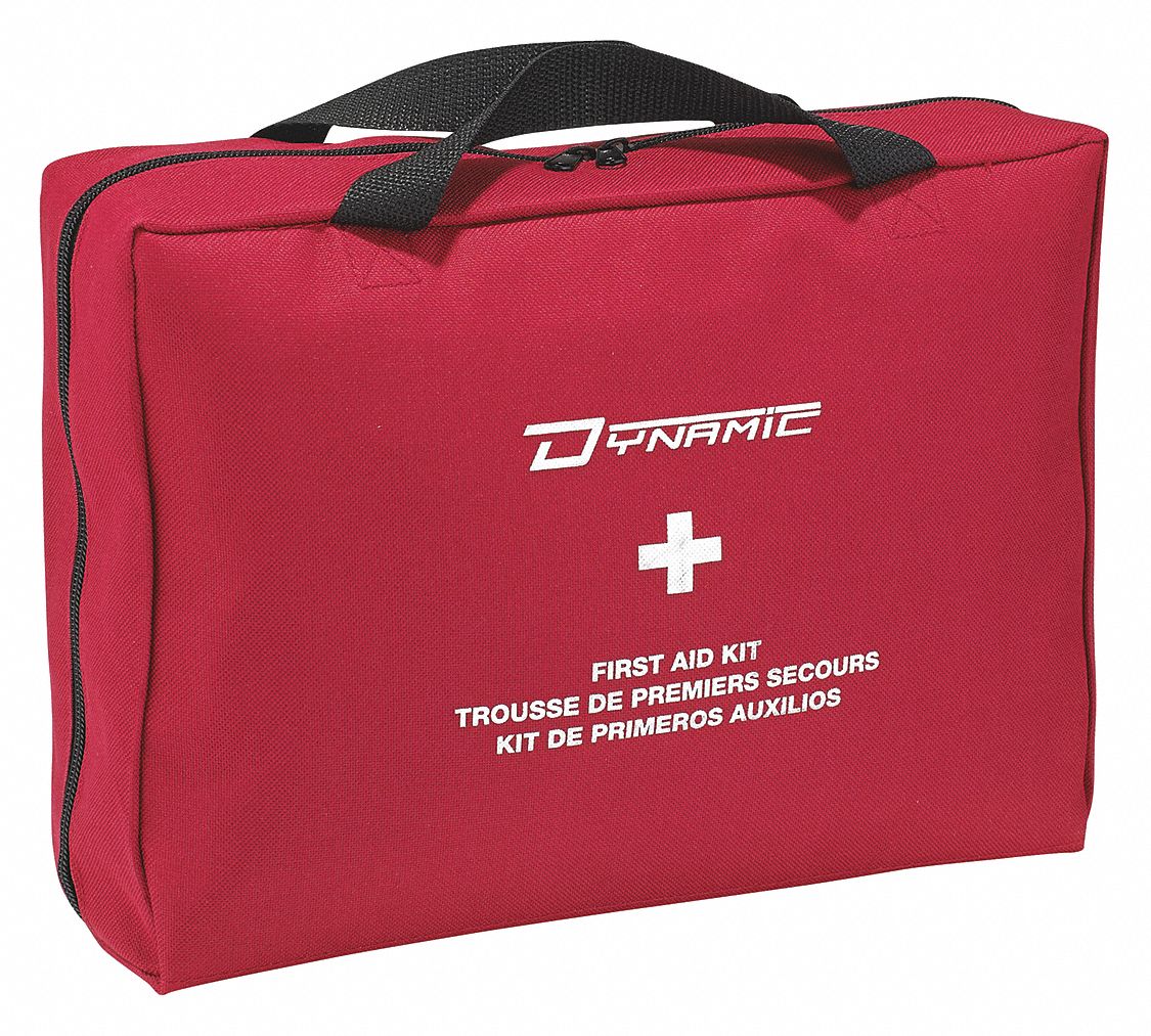 CSA #3 FIRST AID KIT, GENERAL PURPOSE, 30-PIECE, RED, SMALL, 15.5 X 5.5 X 16.5 IN, NYLON