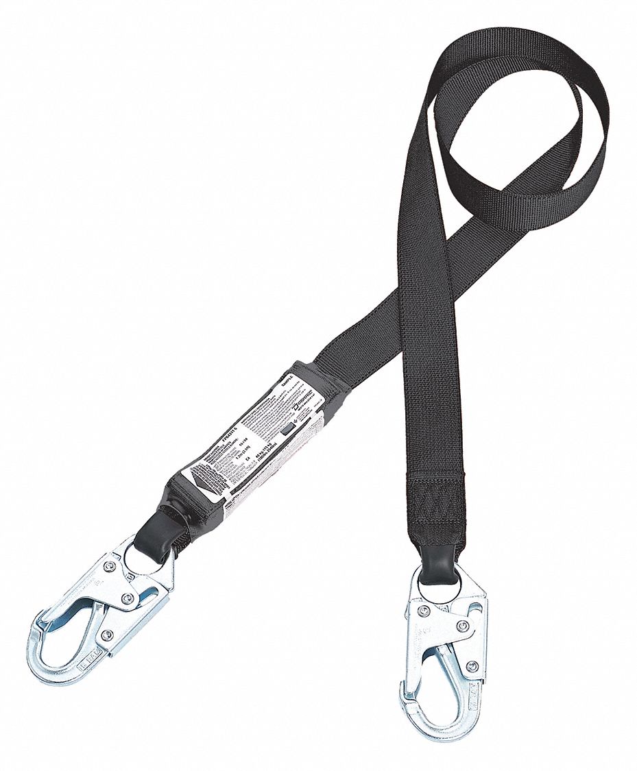 LANYARD, WEIGHT CAP 132 TO 352 LBS, RED, 1 3/4 IN, STEEL HARDWARE