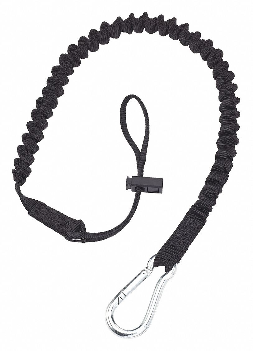 TETHER, TOOL, CARABINER, 10 LB CAPACITY, BLACK, ALUMINUM