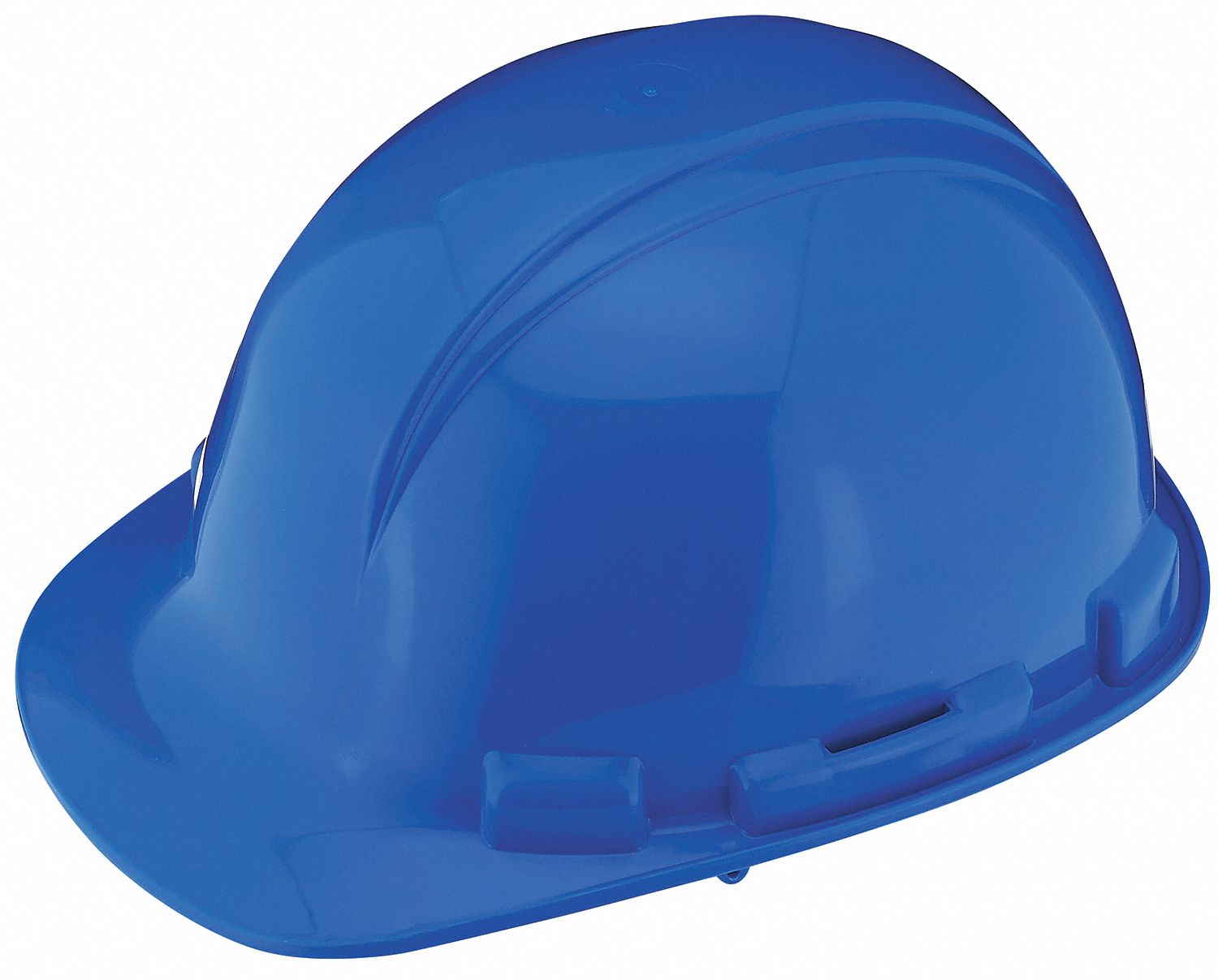 HARD HAT, CSA, TYPE 1, CLASS E, PE, 4-PT SURE-LOCK RATCHET, CAP BRIM, ROYAL BLUE