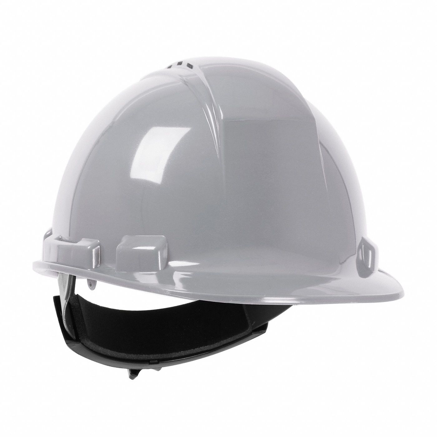 CASQUE DE SÉCURITÉ, CSA, TYPE 1, CLASSE C, PEHD, CLIQUET SURE-LOCK À 4 POINTS, REBORD, GRIS