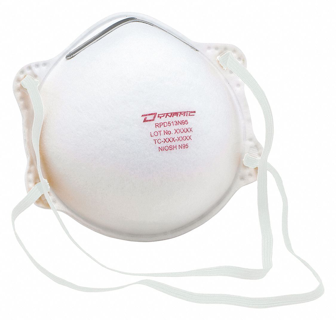 DISPOSABLE RESPIRATOR, UNIVERSAL, AL/LATEX-FREE WOVEN, NIOSH, MOULDED, 20-PK