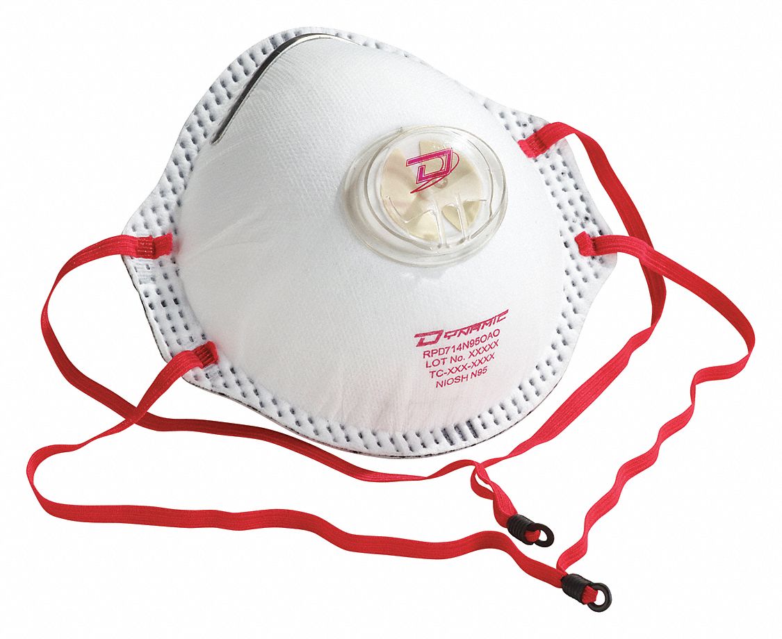 DISPOSABLE RESPIRATOR, UNIVERSAL, AL/LATEX-FREE WOVEN, WHT, NIOSH,MOULDED,OV-AG,10-PK