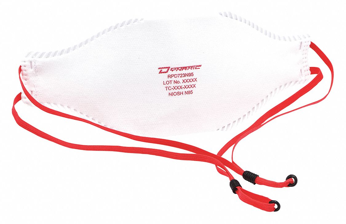 DISPOSABLE RESPIRATOR, UNIVERSAL, POLYPROPYLENE, LATEX-FREE, NIOSH, MOULDED, 20-PK